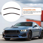 Rain Guards Compatible with 2015-2023 Ford Mustang 2-Door Coupe,Tape-On Side Window Visor Wind Deflector Vent Visors Car Accessories 2pcs