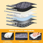 Large Dog Car Seat Cover with Dog Bed Mat for Back Seat Half - Single Seat Travel Hammock Extender, Waterproof Hard Bottom for Medium & Large Dogs, Car SUV Truck Vehicle