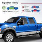 Goodyear Shatterproof in-Channel Window Deflectors for Ford F250 to F550 Super Duty 1999-2016 SuperCrew, Rain Guards, Window Visors for Cars, Vent Deflector, Car Accessories, 4 pcs - GY008129