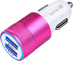 Fast Car Charger, Quick Charging 5.4A/30W Phone USB Car Charger Adapter Rapid Plug 2 Port Cigarette Lighter Charger Flush Compatible Samsung Galaxy S23 S22 S21 S20 Ultra S10e S10 S9 S8 Note, iPhone