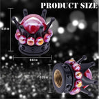 4PCS Crown Bling Tire Stem Valve Caps, Crystal Diamond Tire Air Cap Set Universal Copper Core Stem Covers for Cars, SUV, Trucks, Bikes, Motorcycles, Bicycles (Black & Red)
