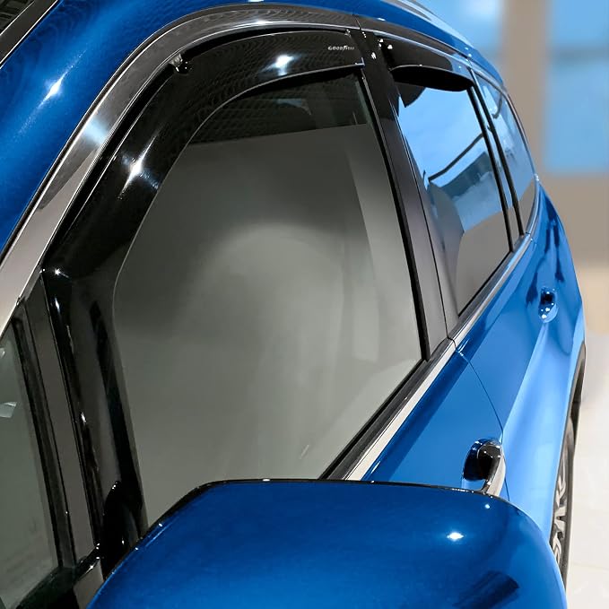 Goodyear Shatterproof in-Channel Window Deflectors for Honda Pilot 2016-2022/Honda Passport 2019-2025, Rain Guards, Window Visors for Cars, Vent Deflector, Car Accessories, 4 pcs - GY008168
