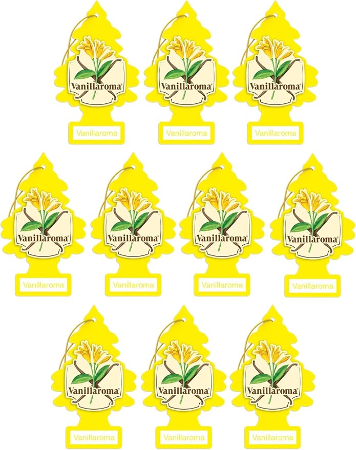 Car Air Freshener | Hanging Paper Tree for Home or Car | Vanillaroma | Single Tree per Package