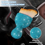 Bling Car Detailing Brush, Crystal Rhinestone Non-Scratch Vehicle Cleaning Dust Brush for Air Vent & Dashboard, Soft Bristles Automotive Interior Cleaning Tool, Universal Fit (Sky Blue)