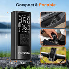 Tire Inflator Portable Air Compressor, Bike Pump, Air Pump for Car Tires 150PSI with Digital Pressure Gauge, Auto Shut-Off, Fast Inflation, Bike Tire Pump for Car, Motorcycle, Bike, Ball