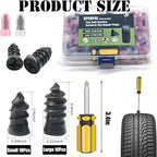 Tire Repair Rubber Nails Kit with 2 Sizes,2026 New Vacuum Screw Type Tire Plug Fast Tool with Screwdriver,Self-Service Screw in Tire Plugs Repair Tools for Car,Motorcycle,Truck,Bikes(20Pcs)