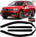 4pcs in-Channel Window Visors Rain Guards Fit for Volkswagen Tiguan 2018-2024, Smoke Tinted Vent Shades Wind Deflectors 2019 2020 2021 2022 2023 2024, Exterior Car Accessories
