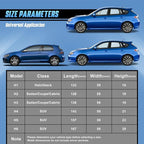 Half Car Cover Top for Hatchback and Small SUV, Windshield Cover for Ice and Snow, Roof Car Cover Waterproof All Weather with Reflective Strips and Side Elastic Hooks. H1 (Up to 133 inch)
