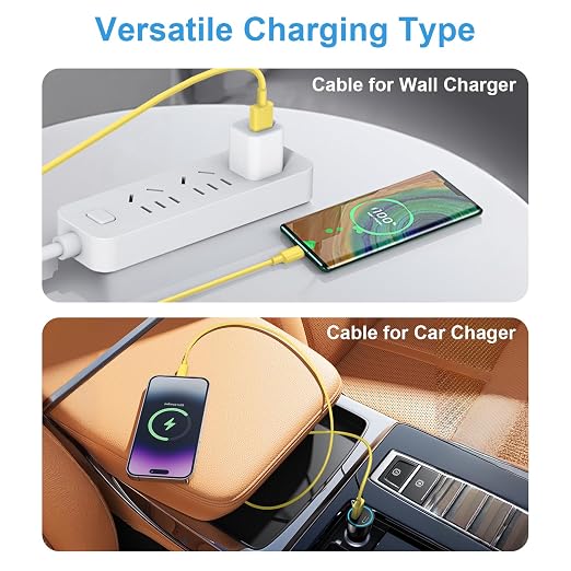 3FT Car Carplay Cable for iPhone 17 16 15 Cable USB to USB C Cable[Apple MFi Certified] USB C Carplay Cord,iPhone 17 Charger Cord,iPhone 16 Car Charger,USB to Type C Cable Car Charging Cable