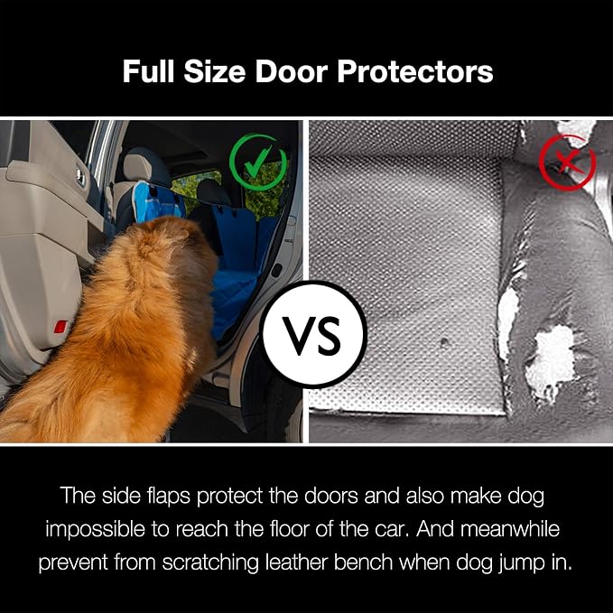 Dog Seat Cover for SUV and Small Truck, Waterproof Car Hammock Heavy Duty Back Seat Cover for Dog with Mesh Window Durable Scratchproof Pet Car Seat Protector for Rav4 CR-V Jeeps