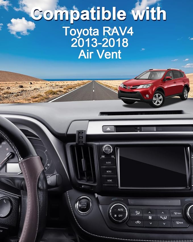 PZK Magnetic Car Phone Holder for Toyota RAV4 2013-2018 Accessories Vent | Compatible with Magsafe Car Phone Mount Hands Free 360° Rotation Cell Phone Automobile Cradles Fit for All Smartphones