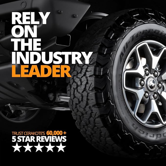 Rapid Ceramic Tire Coat - Long-Lasting Deep Black Tire Shine | Lasts up to 10X longer than traditional tire dressings with a natural satin and a no-sling ceramic finish. Car, truck, & SUV