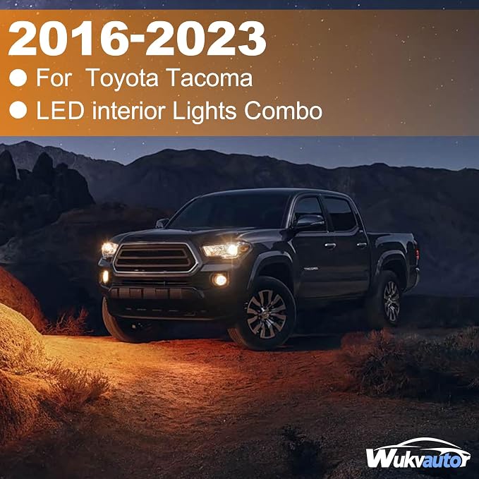 for 2016-2023 Toyota Tacoma Interior Lights | Compatiable with 2016-2023 Toyota Tacoma Interior Lights Kit Package Super Bright 6000K White LED