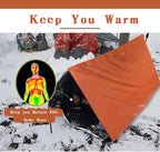 5Pack Emergency Poncho Portable Survival Rain Poncho with Hood for Adults Emergency Supplies and Survival Kits for Outdoor Camping,Hiking,First Aid,Green