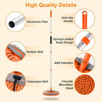 62" Car Wash Brush Kit Mitt Mop Sponge with Long Handle Chenille Microfiber Car Cleaning Brush Kit Supplies Car Washing Mop Kit Car Care Kit of Scratch-Free Replacement Head for Car RV Truck