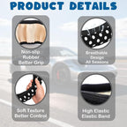 Car Steering Wheel Cover, 14.5"-15" Inch Universal Anti-Slip DurableSteering Wheel Protective Cover, Breathable Auto Interior Decoration Accessories for Sedan SUV Truck (Black White Polka Dot)