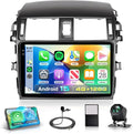 4G+128G Android 15 Car Stereo for Toyota Corolla 2008-2013 with Canbus, Car Radio Wireless CarPlay Android Auto, GPS 5G-WiFi 9 Inch INCELL Screen Bluetooth FM/RDS EQ + HD Backup Camera