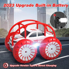 Amphibious Remote Control Car,Rechargeable RC Cars Toy 360° Flips Rotation Stunt Crawler 15KM/H 4WD All Terrain Outdoor Indoor Toy for Kids Boys Girls 3-12