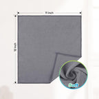 Grey Microfiber Cleaning Cloth, 24 Pack Absorbent Cleaning Rags, Lint-Free, Streak-Free Cleaning Towels for Car Kitchen House, 12"X11"