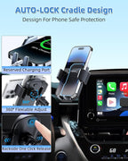 PZK Car Phone Mount for 2019-2026 Toyota Corolla/Corolla Cross 2022-2026 | Corolla Hatchback Accessories 8-inch Screen Auto Lock Car Phone Holder 360° Rotation Not Affect Vent Cell Phone Cradles