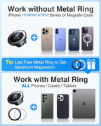 【Military-Grade】 for MagSafe Car Mount【Upgraded Strongest Magnetic&Suction】Phone Holder Cell Stand for Dashboard Windshield Vent, Tesla Truck Cradle for iPhone 17 Pro Max 16 15 14 13 12 Android
