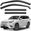 GrandWheel Window Deflectors Smoke Tinted in-Channel Side Window Vent Visor Deflectors Rain Guards Compatible with TX 2024-2026 - 4pcs. GW0758