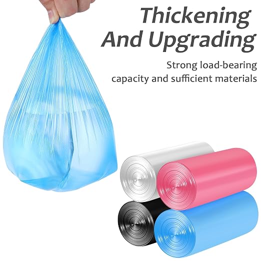 Mini Car Trash Can Bags for Auto Trash Bin, 120 Count Small Garbage Bags Organizer Tear-Resistant, Liner Refills (Vehicle Trash Can is not Included) - 4 Color Black, White, Pink, Blue