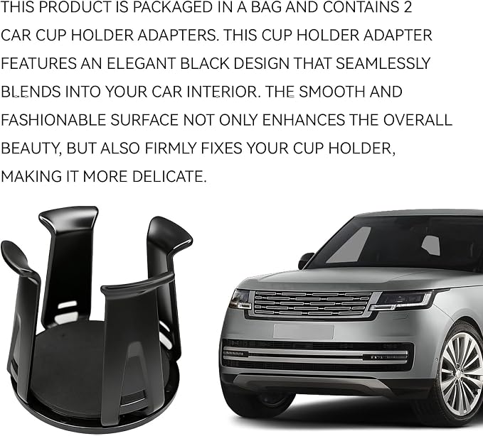 Car Cup Holder Expander, Adjustable Vehicle Energy Drink Holder Insert with Adaptive Clamping Arm Automotive Cups Holders Adapter for Car Slim Cans, Bottle Water Cups, Adhesive Drink Storage Rack