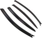 WD2-302 Dark Smoke 4 Pcs Set Window Visor (Outside Mount) Deflector Rain Guard Compatible with 2004-2009 Mazda Mazda3