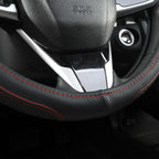 Car Steering Wheel Cover for Ford F-150, F-250, F-350, Expedition (Black +Red-Large Size)