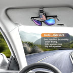 2 Pack Sunglasses Holder for Car, One-Handed-Operation Visor Sunglass Holder Clip, Easy Access Storage for Driving,Universal Fits (Black-250th Anniversary American Flag)