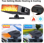 Car Heaters, 12V 200W Portable Vehicle Heaters and Defrosters, Windshield Defogger and Defroster, Car Heater That Plugs into Cigarette Lighter, 2 In 1 Fast Heating & Cooling Fan for All Cars