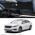 Custom Fit Sonata Windshield Sunshade for 2014 2015 2016 2017 2018 2019 Hyundai Sonata Front Window Shade Cover for Windshield Sun Visor Protector 210T Reflector Blocks UV Rays Cooler Car Accessories