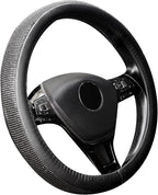 New Diamond Leather Steering Wheel Cover with Bling Bling Crystal Rhinestones, Universal Fit 15 Inch Car Wheel Protector for Women Girls Black Diamond