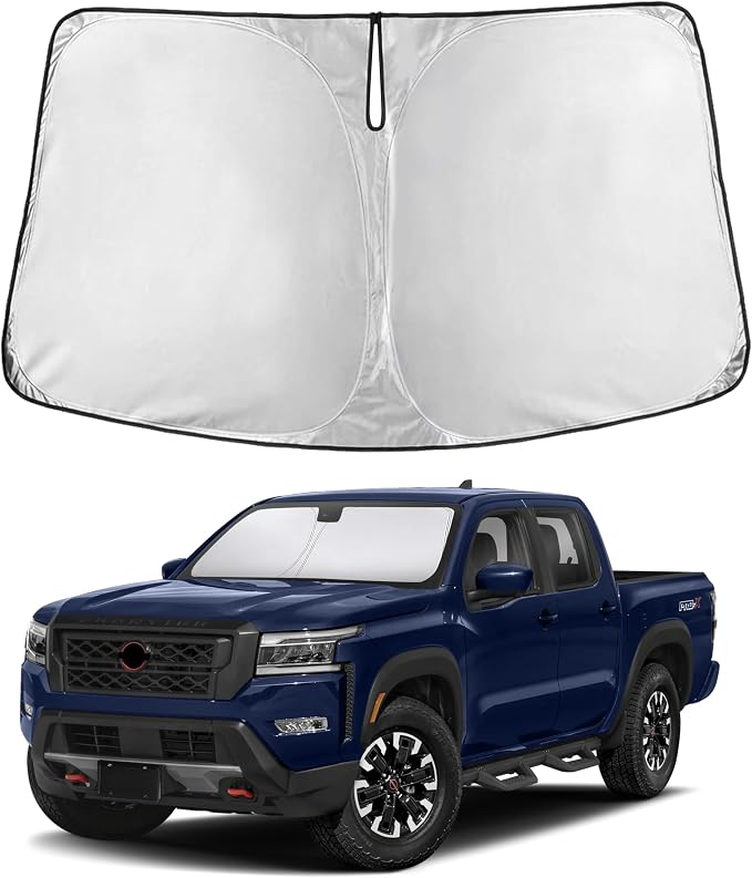 Windshield Sunshade Compatible for Nissan Frontier 2022-2024 2025 2026, Sun Visor for Front Windshield & Window Sun Shade Cover, UV Heat Blocker & Protector, Car Accessories