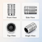 Tire Valve Stem Caps 8 Pack, Aluminum Tire Valve Caps with Plastic Liner, Corrosion Resistant Leak Proof Air Valve Caps, Universal Valve Stem Caps for Cars, Trucks, SUVs, Motorcycles and Bikes