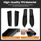 Car Door Side Storage Box for New Tesla Model Y Juniper 2025 2026 Accessories - Waterproof TPE Front Rear Door Insert Tray Organizer Slot Storage Protector 4PCS
