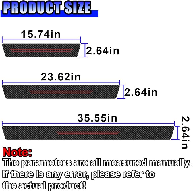 Car Door Sill Protector, Anti-Scratch Automotive Doors Threshold Strip Sticker, Waterproof Trunk Door Entry Edge Guard, Carbon Fiber Decoration Trim Cover for Car, SUV, Truck (Red-9PCS)