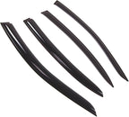 WD2-699 Dark Smoke 4 Pcs Set Window Visor (Outside Mount) Deflector Rain Guard Compatible with 2000-2004 Jaguar Jaguar S-Type