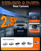 N4S 3 Channel Dash Cam for Delivery &Cargo Vans, 2.7K+1440P+1440P Front Inside Rear,PlatePix™,STARVIS 2 x HDR x IR Night Vision,Voice Control,GPS,24/7 Parking Mode,Supports 1TB Max
