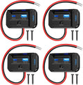 USB Outlet Panel 4-Pack - 54W Fast Charging Type-C PD 36W + USB-A QC 3.0 18W 12V/24V Surface Mount for RV Marine Truck Bus Golf Cart