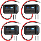 USB Outlet Panel 4-Pack - 54W Fast Charging Type-C PD 36W + USB-A QC 3.0 18W 12V/24V Surface Mount for RV Marine Truck Bus Golf Cart