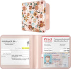 CoBak Car Registration and Insurance Holder - Vehicle Glove Box Car Organizer, Auto Truck Comparment Accessories Case for Essential Document, Driver License, Cards