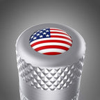 Tire Valve Stem Caps, Anodized Aluminum Tire Valve Cap Set | Corrosion Resistant, Universal Stem Covers for Cars Trucks Motorcycles SUVs and Bikes (Silver-US)