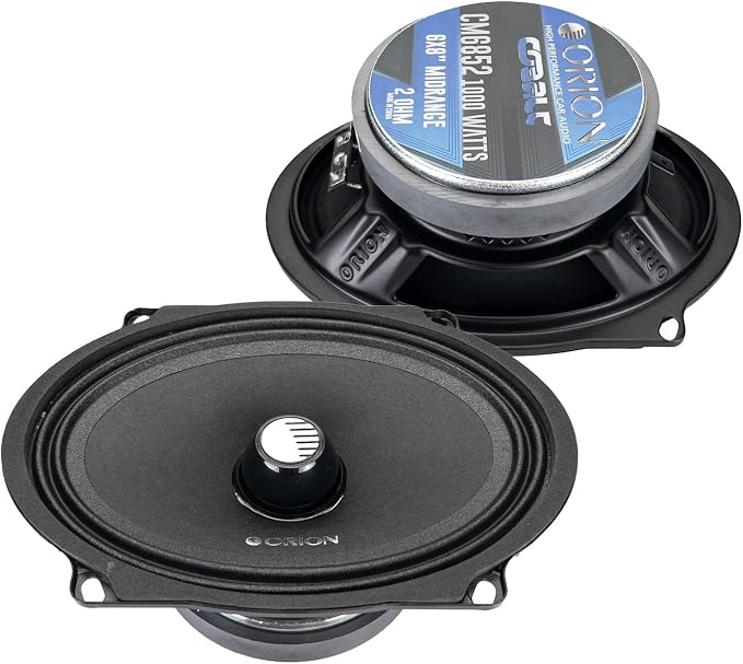 ORION Cobalt CM6852 High Efficiency 5x7 / 6x8 Mid-Range Bullet Loudspeakers, 1000W Max Power, 250W RMS, 2 Ohm, 1.5" Voice Coil - Pro Car Audio Stereo, Midrange Speakers (Pair)