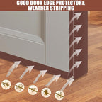 Rubber Edge Trim, Flexible Self Adhesive U Shaped Peel and Stick Edge Banding, 1-3/8"(35mm) U Channel Edge Protector for Door Sides, Edge Guards for Woods, Furniture, 20Ft, Brown Color