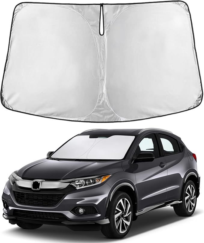 Windshield Sunshade Compatible for Honda HRV 2016-2020 2021 2022, Sun Visor for Front Windshield & Window Sun Shade Cover, UV Heat Blocker & Protector, Car Accessories