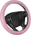 Sanrio Hello Kitty Pink Car Steering Wheel Cover, Universal Fit Cute Car Accessories for Women Stylish Decor Gifts Hello Kitty Accessories - Fits Standard Wheels 14.5"-15"