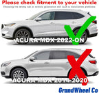 GrandWheel Window Deflectors Smoke Tinted in-Channel Side Window Vent Visor Deflectors Rain Guards Compatible with Acura MDX 2022-2026 - 4 pcs. GW1019