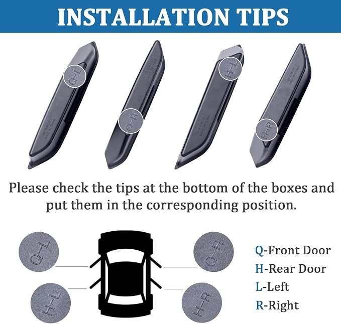4 Doors Handle Storage Box Compatible with Ford Bronco 2021-2026 Accessories, Phone Holder Front and Rear Door Grab Handle Pocket Storage ABS Plastic-4PCS (Not for Sport Model)